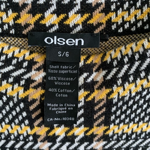 Olsen ladies hounds tooth knit sweater size S - Picture 3 of 3